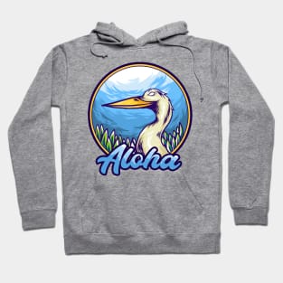 bird aloha illustration Hoodie